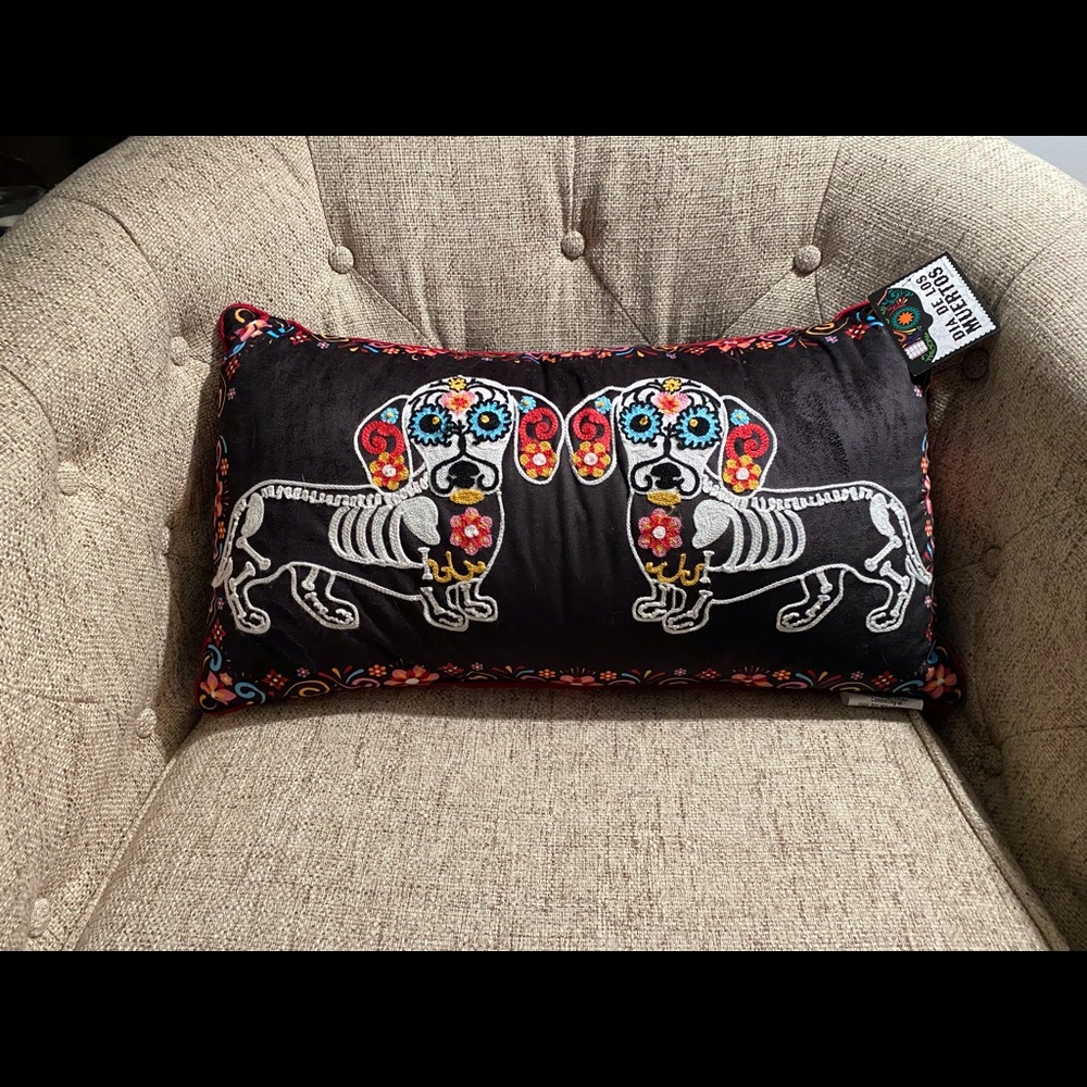 Dia de los muertos embroidered Dachshunds pups